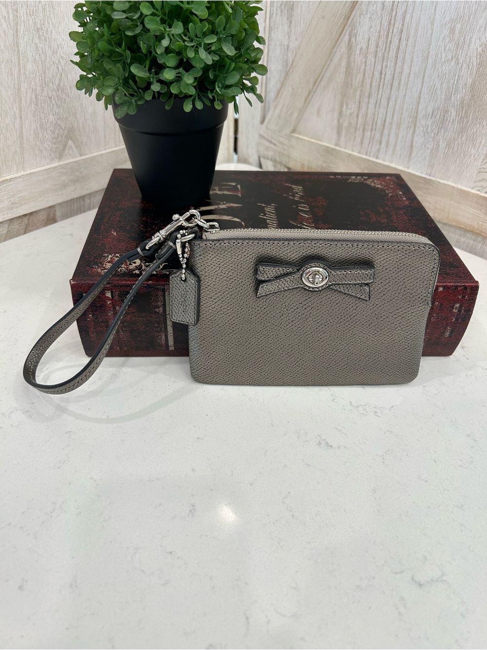 Coach SilverBow Wristlet Clutch